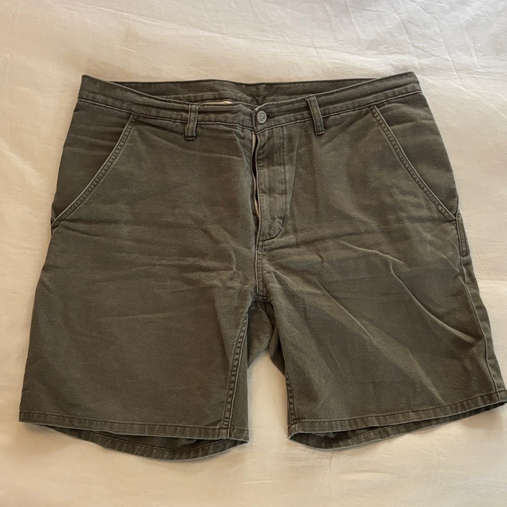 Patagonia Organic Cotton Olive Green Outdoor Shorts